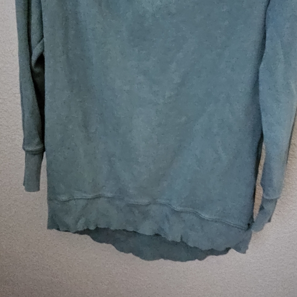 Pilcro Donna Tunic Sweatshirt Pullover Green Size M Boat Neck 100% Cotton - Picture 5 of 8